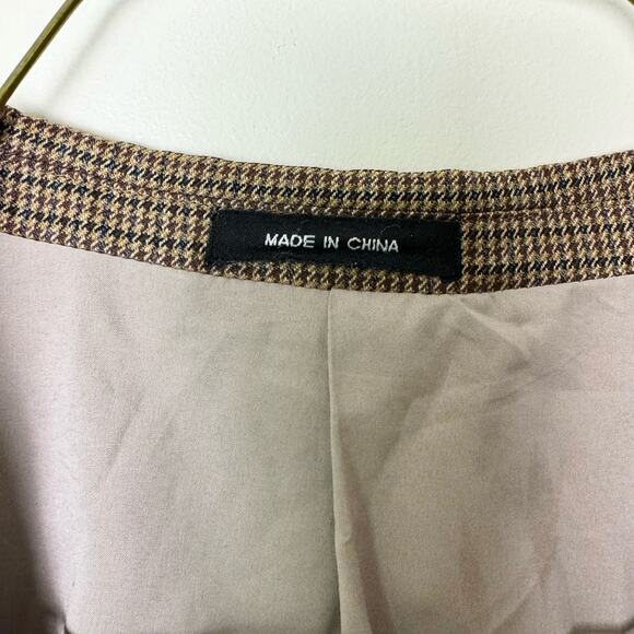 Lauren Ralph Lauren Brown Tan Houndstooth Men's Wool Sport Coat Blazer Size 42R - Picture 3 of 9
